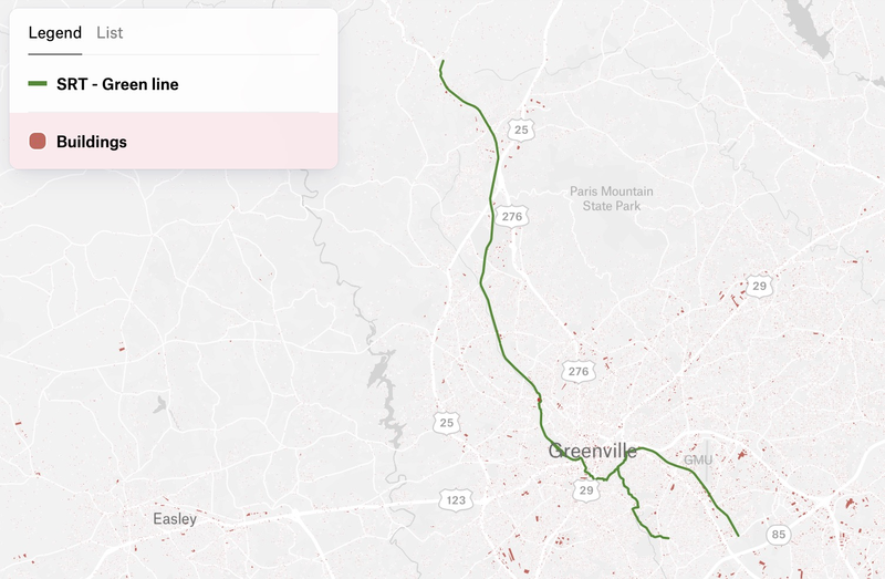 Swamp Rabbit Trail Map Preview